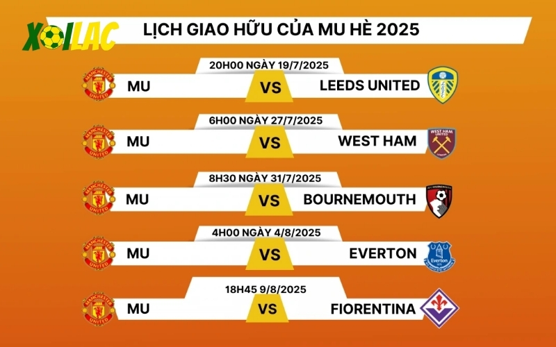 Lịch Trực Tiếp Giao Hữu Các Đội Tuyển Lớn Hè 2025