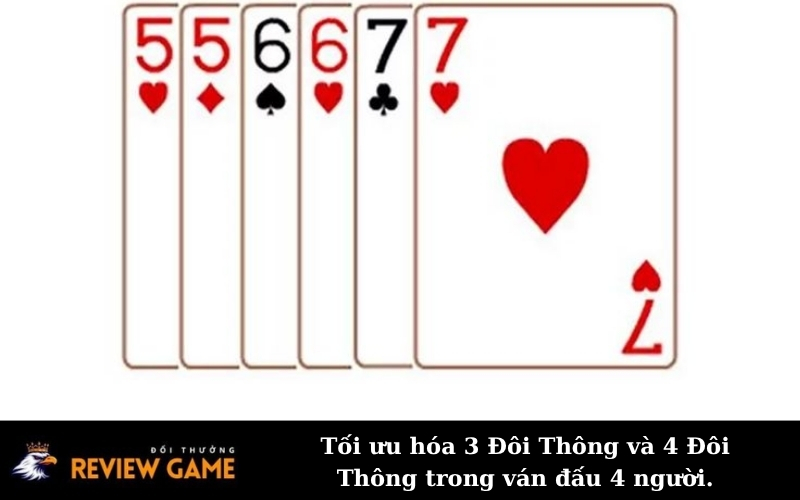 Tối ưu hóa 3 Đôi Thông và 4 Đôi Thông trong ván đấu 4 người.