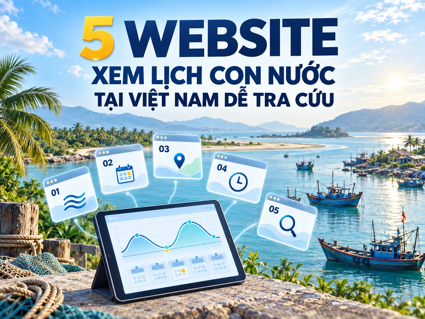 5 website xem lịch con nước tại Việt Nam dễ tra cứu