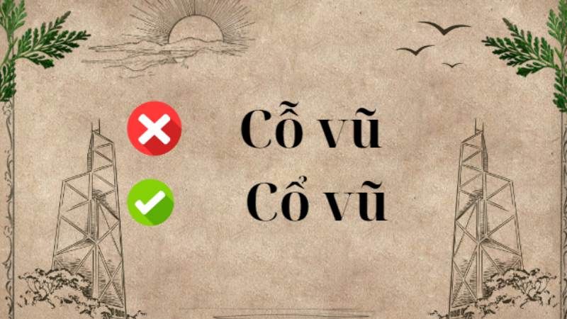 Phân biệt cổ vũ và cỗ vũ đúng chính tả tiếng Việt